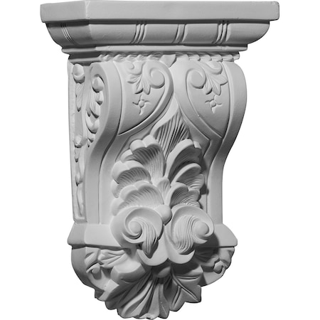 Ekena Millwork 7 1/4"W x 3"D x 10 1/8"H Nadia Leaf Corbel COR07X03X10NA
